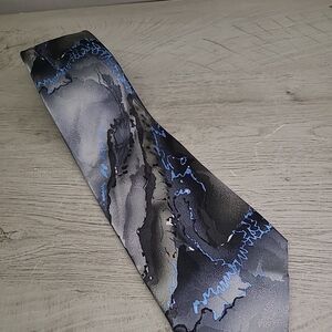 Jerry Garcia Capillaries Collection Fifty-Three Gray Artistic Mens Tie